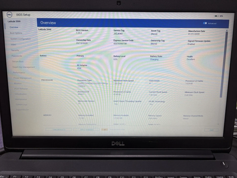 Dell Latitude 3500 Laptop i5-8265U @1.60GHz 12GB RAM 1TB SSD Windows 11 Pro READ - Image 4 of 4