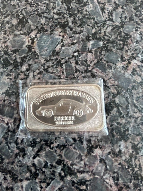Porsche 930 Turbo Contemporary Classics 1 oz Silver .999 - Very Rare