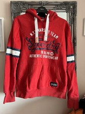 Lovely Red Superdry Hoodie Large Woman s Beautiful Vibrant Red