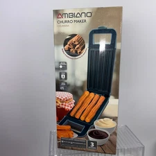 Ambiano Electric Churro Maker Easy Nonstick, 4 at a Time, Recipes, NEW in Box