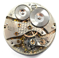 Vintage Waltham Grade 635 16s 17J Hunting Pocket Watch Movement lot.wj