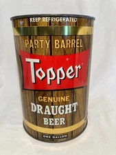 c1960s Party Barrel Topper genuine Draught Beer Rochester New York Gallon Can