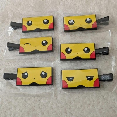 Pokemon Center Pikachu Nisemono Face Hair Clip PVC Accessory Japan
