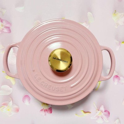 Le Creuset Signature Cocotte Ronde 18cm 7 in 2qt Rose Pink Gold