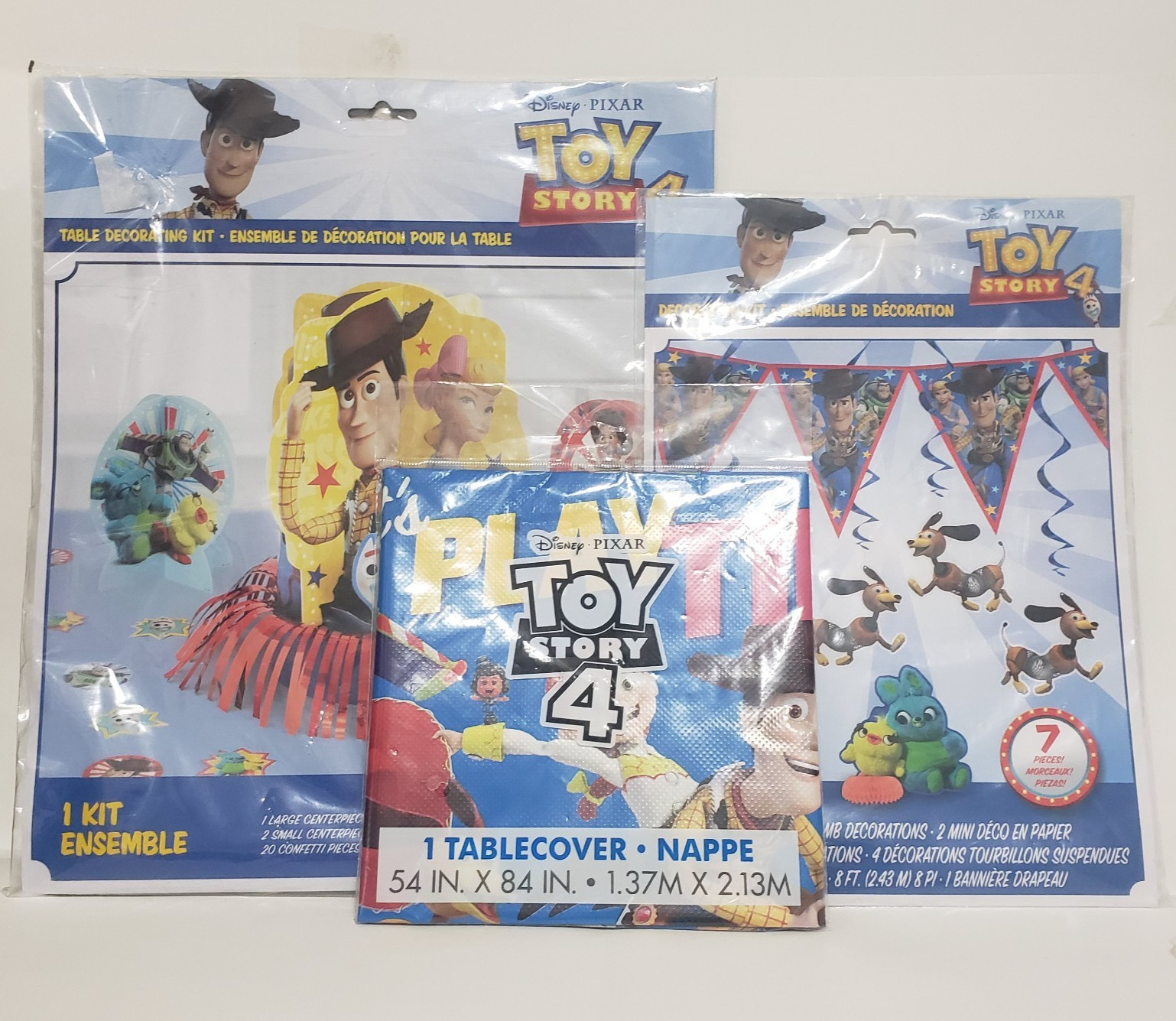 Happy Birthday Party Table Decor  Disney Toy Story 4 Decorat