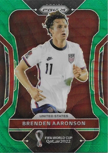 2022 Panini Prizm FIFA World Cup #200 Brenden Aaronson Green Wave