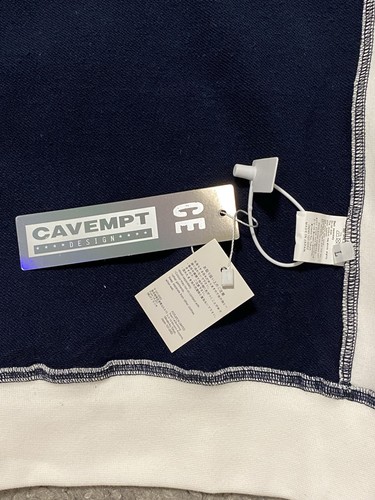 C.E CAV EMPT MENS HOODIE LONG SLEEVE LOGO DESIGN PRINT BLUE WHITE JAPAN SIZE L - Picture 17 of 24