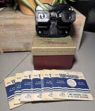 Vintage Sawyer s View-Master Model B Bakelite Viewer Box 11 Travel Reels Works
