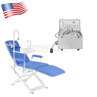 Dental Portable Folding Chair Set/Delivery Unit Air Compressor Suction System 4H
