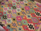 Authentic Afghan Chobi Vegetable Kilim Rug Tribal Geometric Design Rug 5x6.4 Ft — photo 7