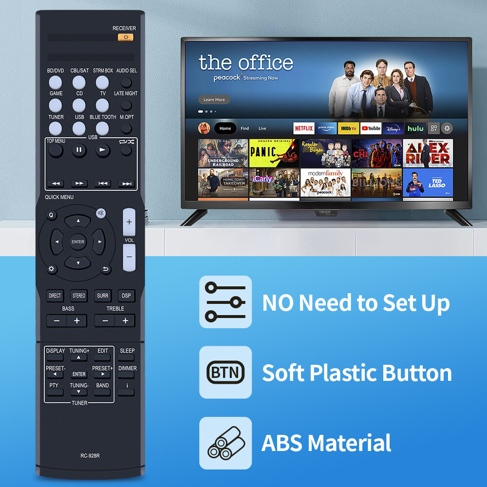 Ersatz-Fernbedienung Für Onkyo AV-Receiver – Kompatibel Mit HT-P395, HT-S3800, TX-SR353 U.a.