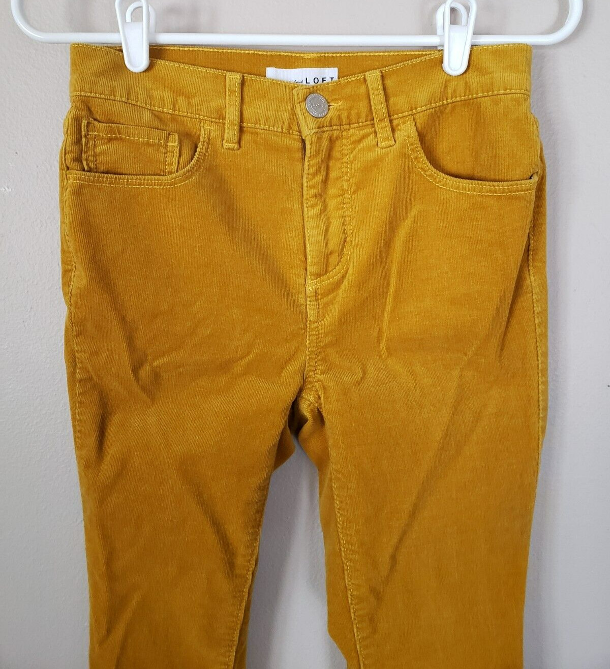 Women's Loft Mustard Yellow Corduroy Pants Size 25 0 … Gem