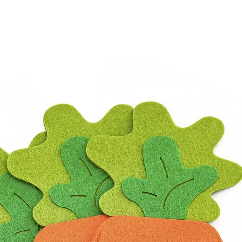 5Pcs Easter Carrot Cutlery Holders Felt Bag Utensil Sleeve for and Fork