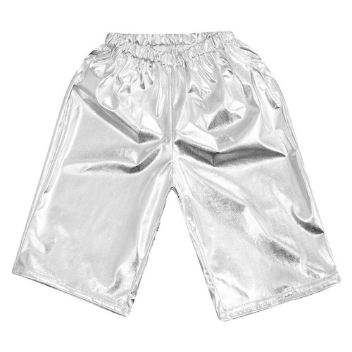 Kids Shorts Stage Dance Jogging Metallic Jazz Athletic Performance Costumes - Picture 27 of 57