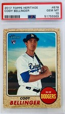 2017 Topps Heritage High Number Cody Bellinger RC Rookie Card SP PSA 10 💎 Nice