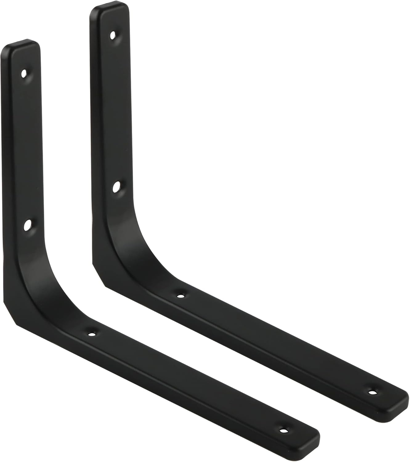 Black Shelf Bracket, 12 Inch L Shape Wall Bracket Heavy Duty Metal Bracket Hangi
