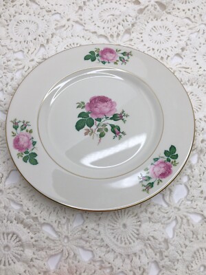 Vintage PICKARD Ravenswood Plate MARIA Pattern 237 Pink Roses & Gold  