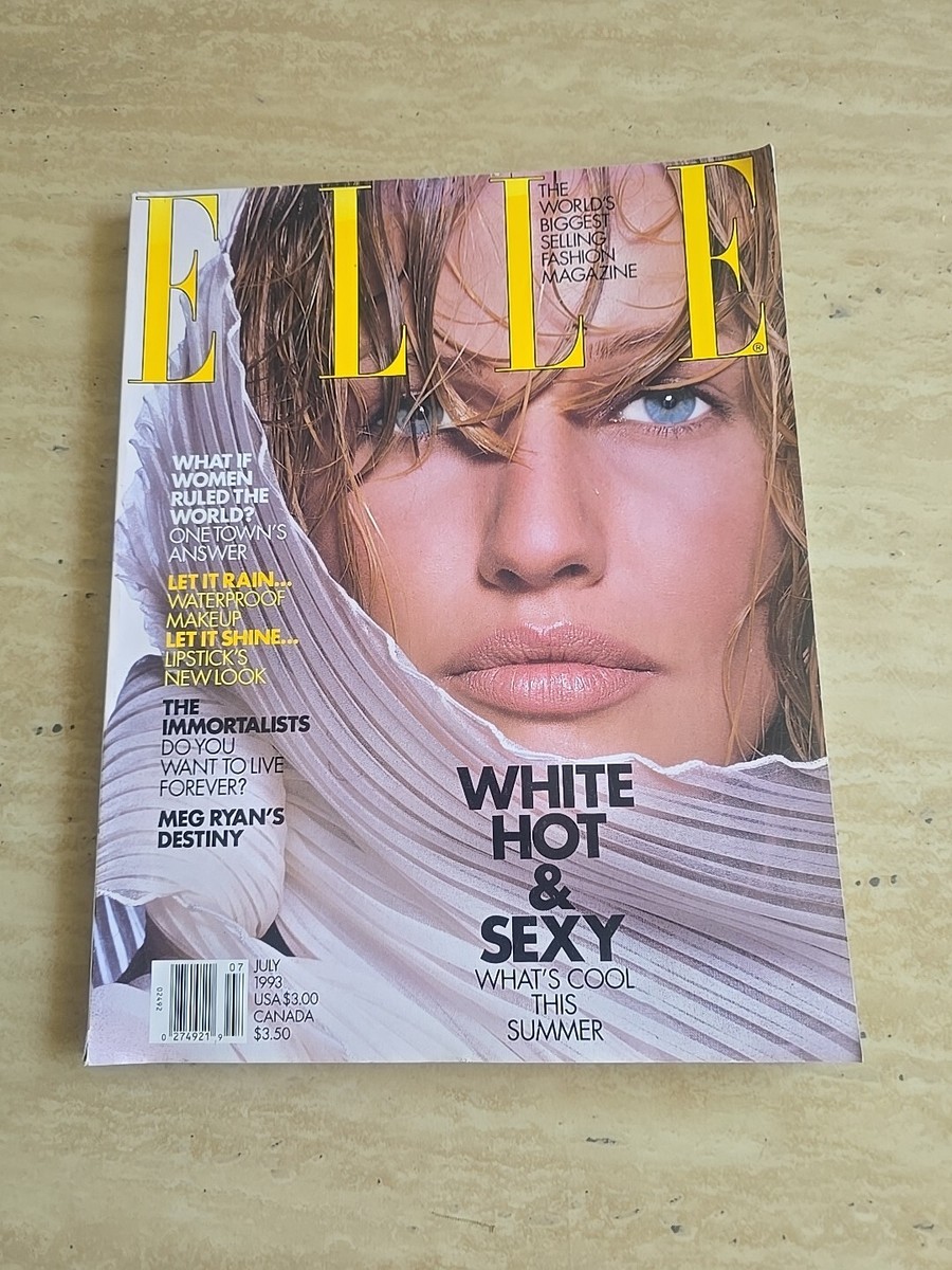 Elle July 1993 Karen Mulder, Claudia Schiffer, Christy Turlington