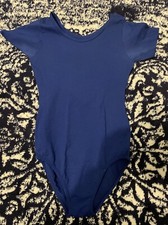 Vintage Short Sleeve Leotard Blue