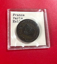 EXILE LODGE OF M.M.M. NO 1644 PARIS FRANCE MASONIC TOKEN