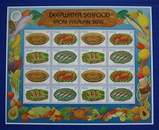 Palau (#314) 1993 Deepwater Seafood from Palaun Waters MNH sheet