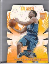 2013-14 PANINI CRUSADE #21 GAL MEKEL ROOKIE RC DIE-CUT REFRACTOR MAVERICKS 54/99