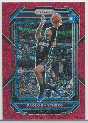 2022-23 PANINI PAOLO BANCHERO RED SPARKLE PRIZM ROOKIE RC #249