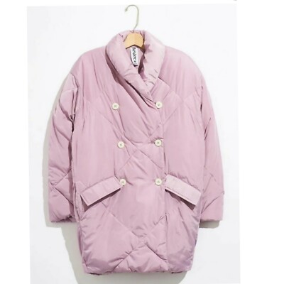 We The Free Ella Oversized Long Doble Breast Puffer Jacket Size Medium 