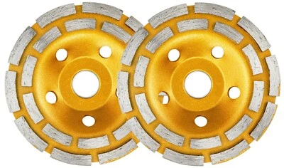 VORFAL Diamantschleiftöpfe 125 mm Diamant Schleiftopf 2x Schleifteller Estrich Beton