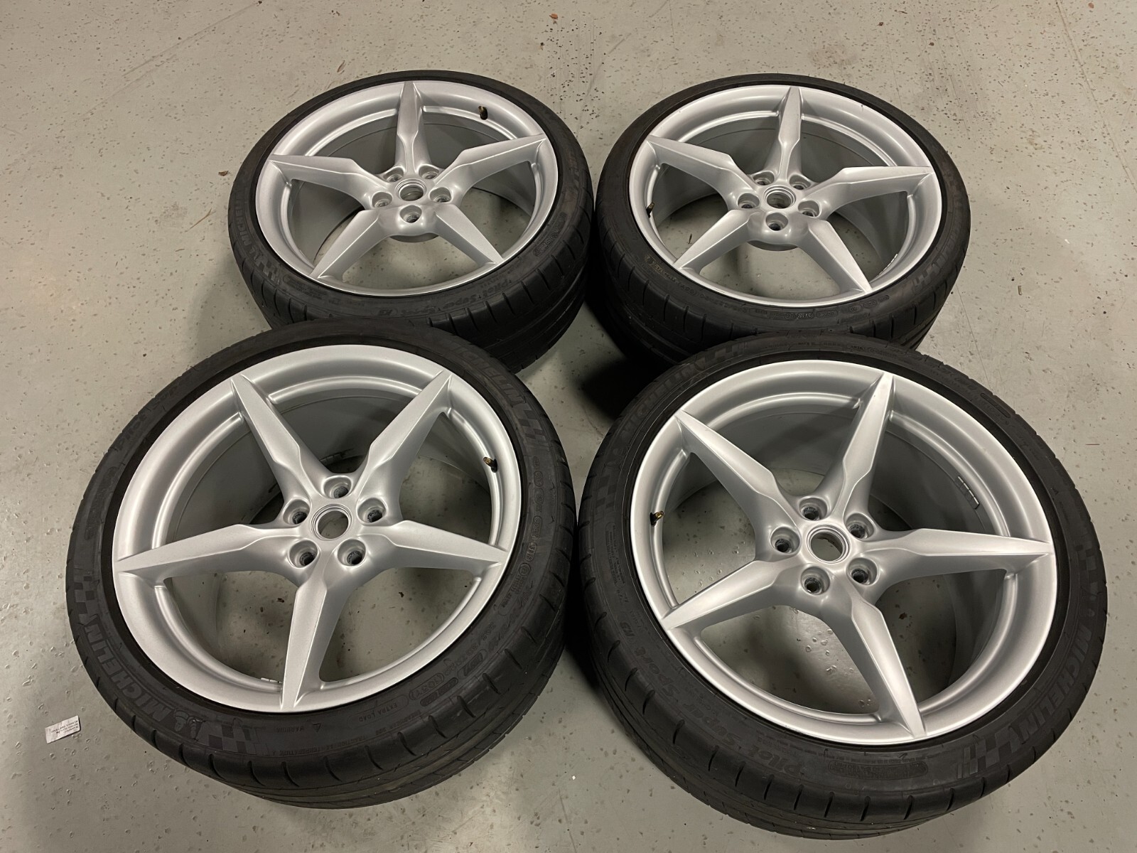 Factory Ferrari 488 GTB Wheels Genuine OEM Silver 488 fits 458 FF F8 Set of 4