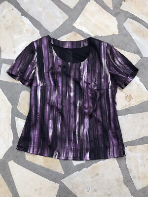   PRIMA TEXTIL. S. L.    Kurzarmbluse in Lila aus Spanien