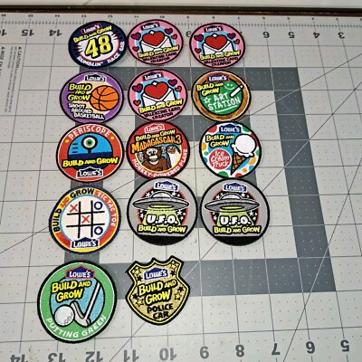 #ad LOT OF 14 LOWES BUILD AND GROW PATCHES All Look New $16.00