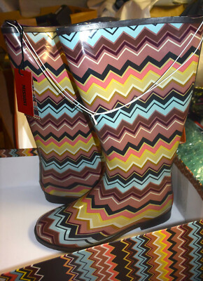 Missoni Target Rain Boots ladies womens size 10 brand new fast