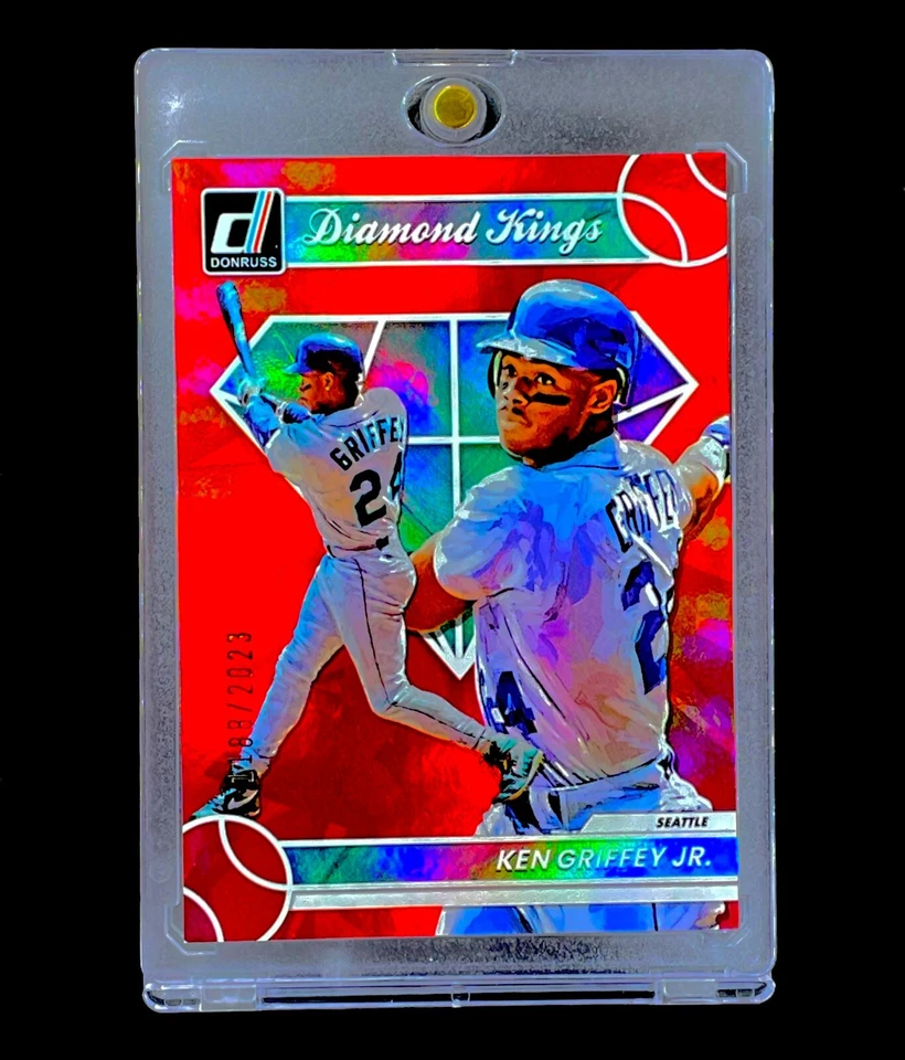 Tarjeta Seattle rara KEN GRIFFEY JR. DIAMANTE REFRACTOR ROJO SP HOLO MLB - MARINEROS Foto 3 de 4