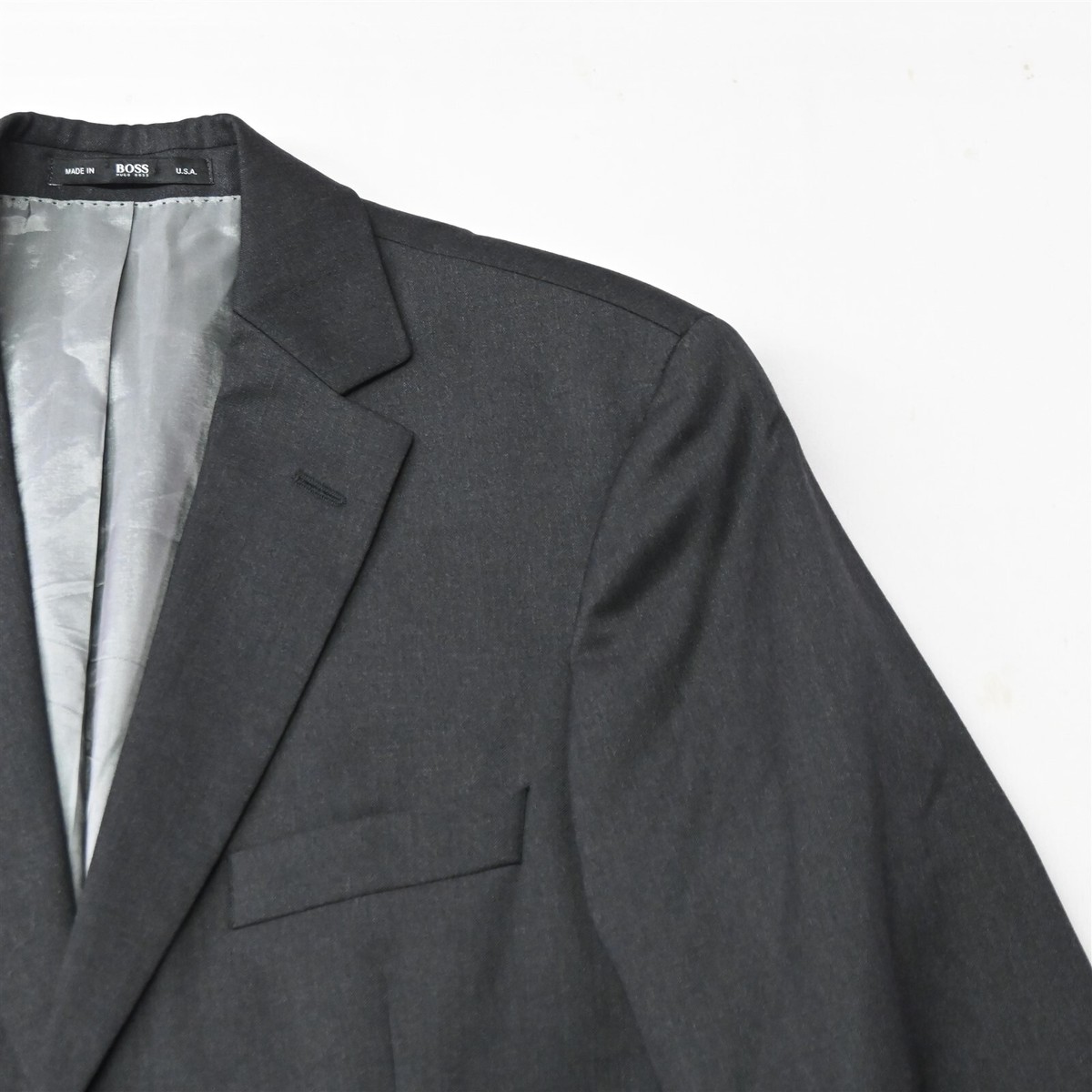 Hugo Boss 36R Gray Pasini Movie Super 100 Wool Men Suit Blazer Sport Coat  Jacket