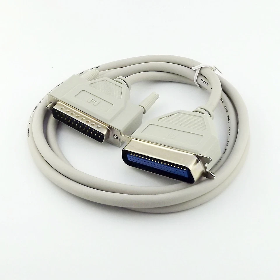 1x LPT Parallel Printer Cable DB25 Male 25 Pin Port to CN36 36 Pin Male IEEE1284 - Image 2 of 4