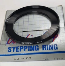 52-67mm Metal Step Up Stepping Lens Filter Adapter Ring 52mm-67mm E52-E67 Japan