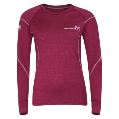 PROGRESS 100% Merino Damen Langarmshirt Funktionsunterwäsche Unterhemd Qualität