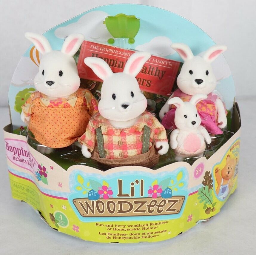 L'il Woodzeez Rabbits Family & Storybook Hoppingood New