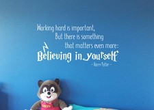 Working Hard is important Believing in Yourself Harry Potter Quote Decal Sticker