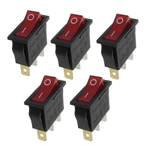 AC-16A-250V-20A-125V-Illuminated-SPST-Boat-Rocker-Switch-x-5-Pcs-LW