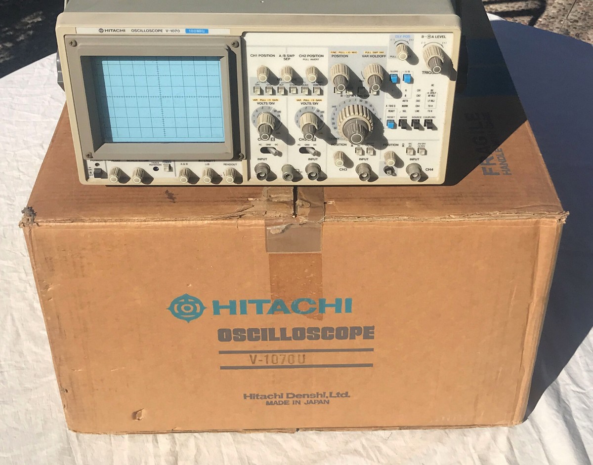 Hitachi Oscilloscope 100 MHz Model v-1070 4 Channel One Hitachi Oscilloscope 100 MHz Model v-1070 4 Channel One