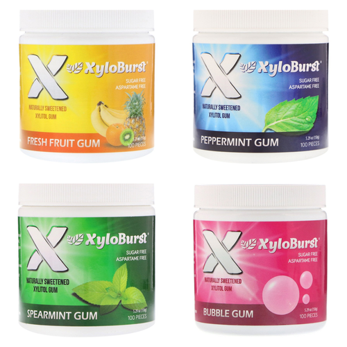 XYLOBURST NATURAL CHEWING GUM XYLITOL / NO SUGAR / KETO LOW CARB