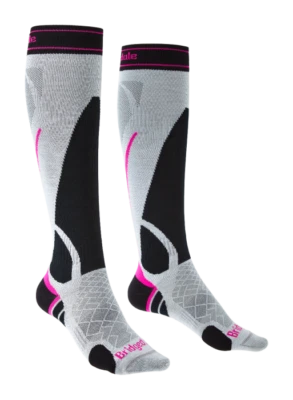 Bridgedale DAMEN SKI LEICHTE Merino Performance Socken SCHWARZ/SILBER