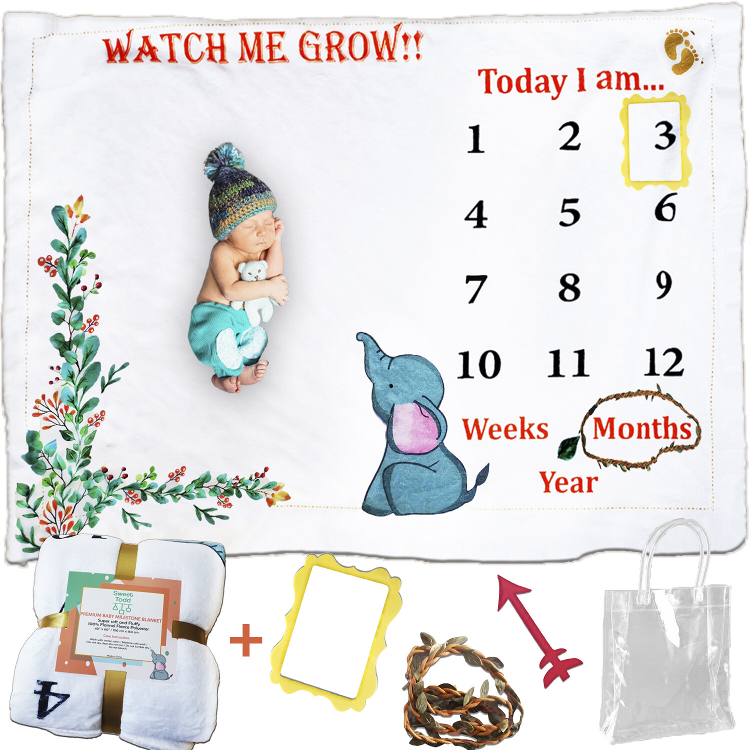 winnie the pooh milestone blanket