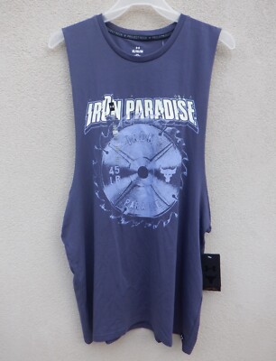 Project Rock Under Armour Men's Tank Top Sleeveless 45 LB Plate