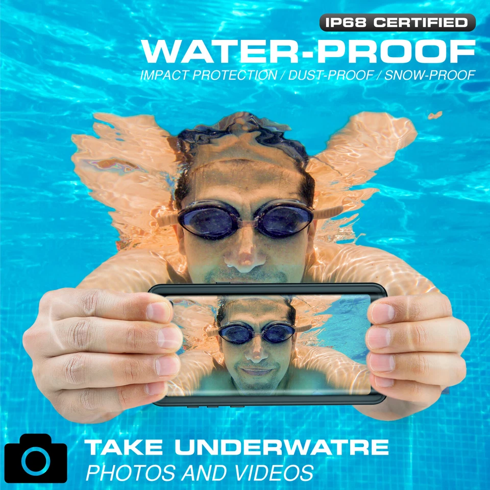 For Galaxy S10 Plus Waterproof Case Slim Cover with Kickstand & Screen Protector - Image 3 of 4