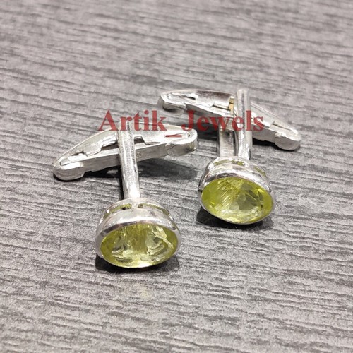 Natürlich Zitrone Quarz Edelstein Mit 14K Weiß Vergoldet Silber #600 - Bild 10 von 10