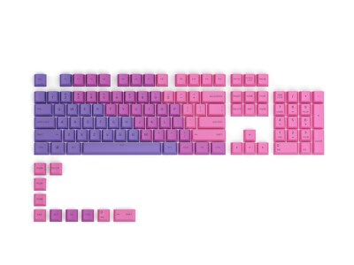 810069970691 Glorious GPBT Keycaps - 115 PBT Tastenkappen, ISO, DE-Layout, Nebul