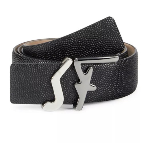 Logo SF Pebbled Mens Belt Black 